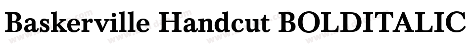 Baskerville Handcut BOLDITALIC字体转换